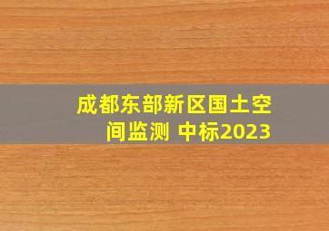 成都东部新区国土空间监测 中标2023